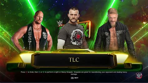 WWE 2K23 Triple Threat Madness Stone Cold Vs CM Punk Vs Edge