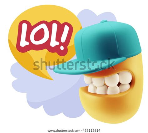 3d Illustration Laughing Character Emoji Expression Stock Illustration