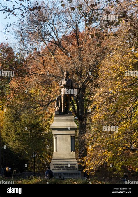 Statue of Daniel Webster, Central Park, NYC Stock Photo - Alamy