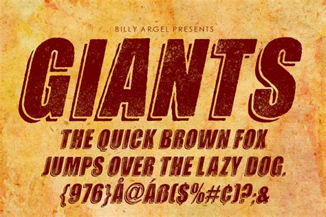 Giants Billy Argel Fonts