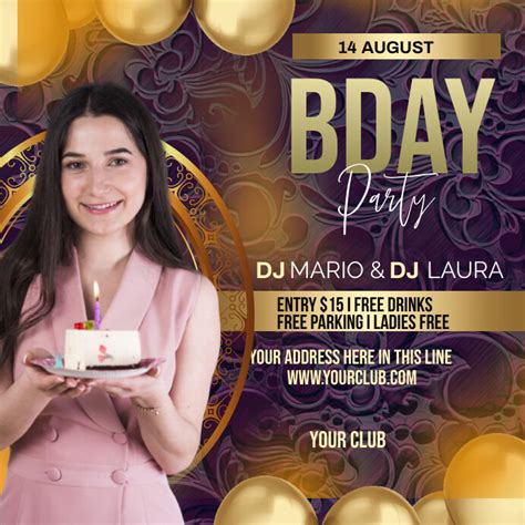 Birthday Ads Template Postermywall