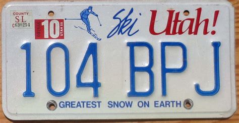 1988 Utah vg- Automobile License Plate Store: Collectible License ...