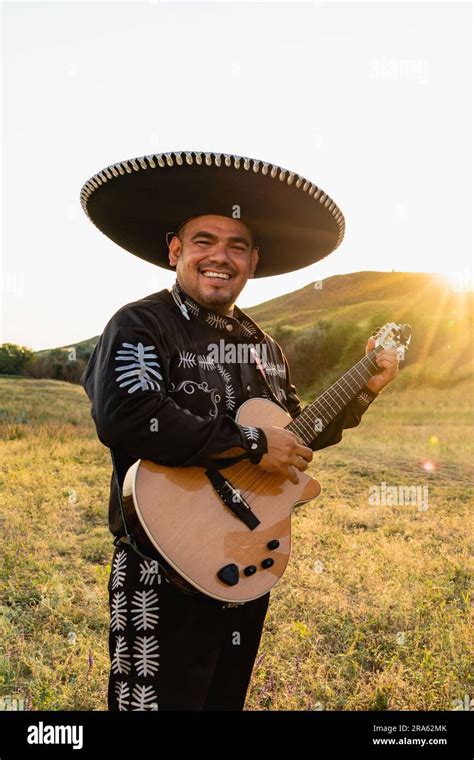 Mexican Musicians Mariachi With Guitar Mexican Musicians Mariachi With