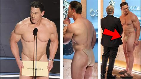 Oscar Winners Speeches Naked John Cena Presents Award Youtube