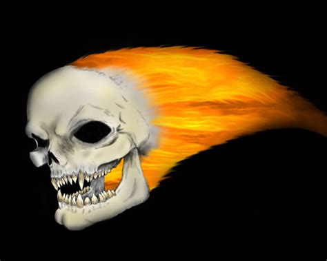 Burnin Skull By Ed209no On Deviantart