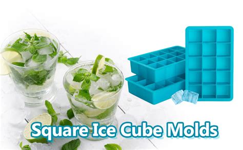 Webake Moldes Para Hielo Bandejas Para Cubitos De Hielo De Silicona Set