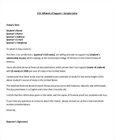 Green Card Affidavit Of Support Sample Pdf Template