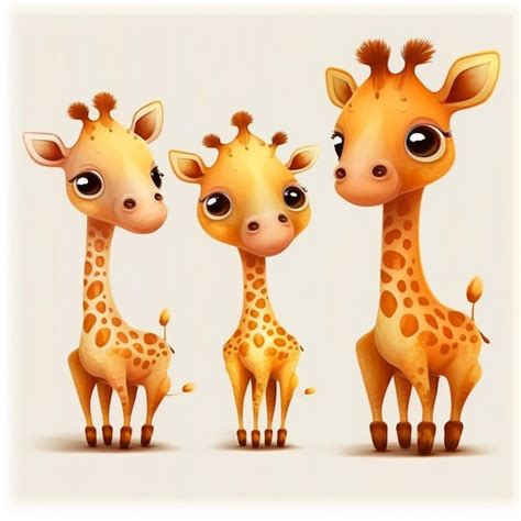 Premium Photo There Are Three Giraffes Standing Next To Each Other On