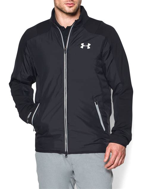 Under Armour Tips Coldgear Casual Full Zip Quilted Jacket In Black For