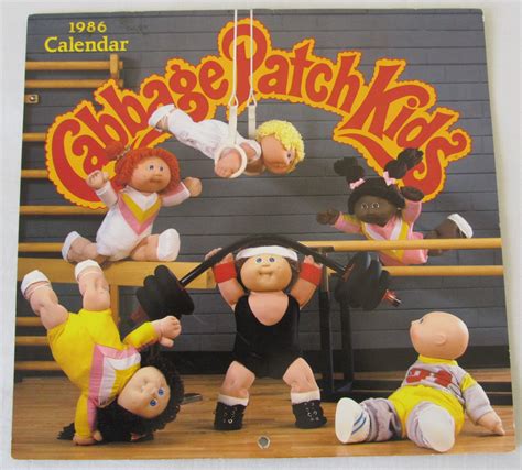 Vintage 80s Cabbage Patch Kids 1986 Calendar Officially