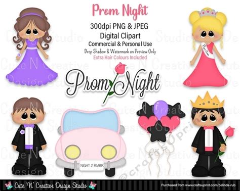 Prom Night Digital Clip Art Set - CUP1200220_43865 | Craftsuprint