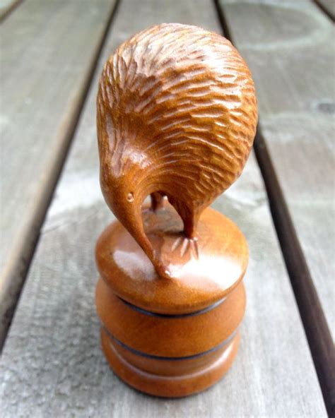 Hand Carved Kiwi Ornament Wooden Handmade Bird Ornament Etsy UK