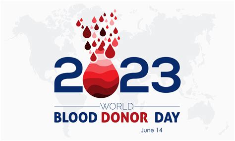 2023 Concept World Blood Donor Day Health Vector Banner Illustration