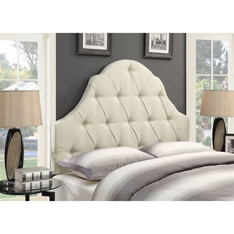 Accentrics Home Beige Fullqueen Polyester Upholstered Headboard In The