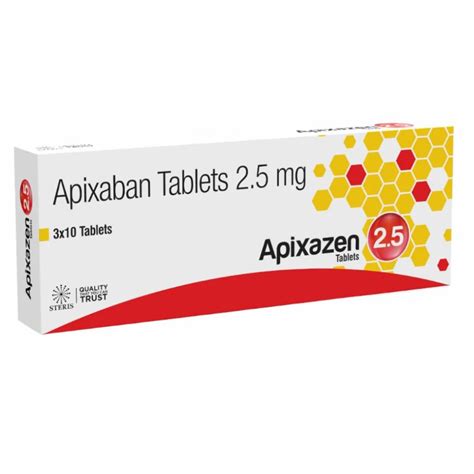 Apixaban 25mg Tablet At Rs 8062stripe Diabetic And Endocrinology