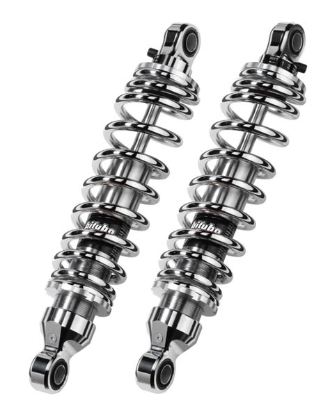 WME03 Rear Twin Shocks Chrome Spring Adjustable Preload Rebound