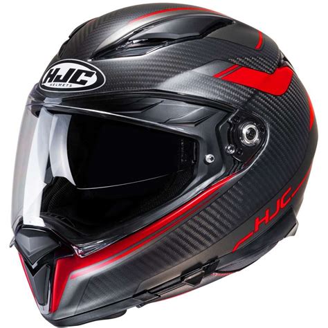 Casque Moto Int Gral Hjc F Carbon Ubis Mc Sf Noir Mat Rouge Vente En