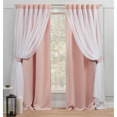 Exclusive Home Curtains Catarina Layered Solid Blackout And Sheer