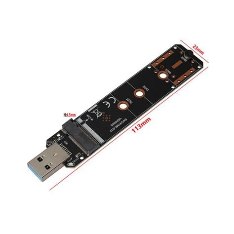 Qiilu Adaptateur NVME Pcie Carte Adaptateur USB3 1 Vers M 2 NVME SATA