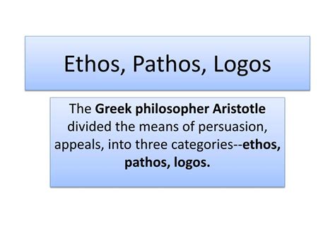 Ppt Ethos Pathos Logos Powerpoint Presentation Free Download Id