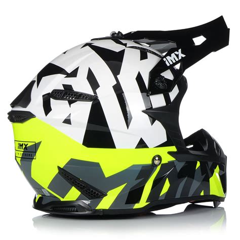 Casca Moto Imx Fmx Enduro Protectie Uv Off Road Alb Galben Xl