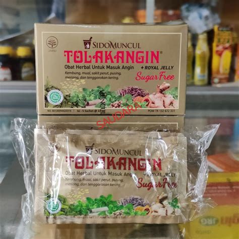 Jual TOLAK ANGIN SUGAR FREE Isi 5 Sachet Shopee Indonesia