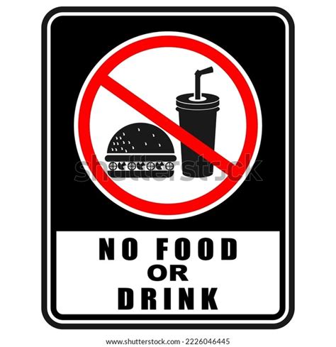 No Food Drink Sticker Vector Stock Vector (Royalty Free) 2226046445 | Shutterstock