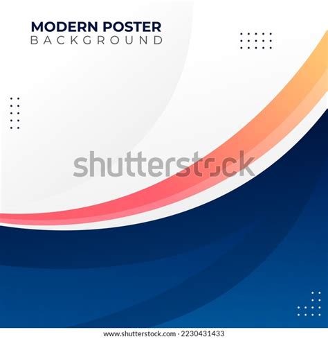 Modern Poster Background Vector Illustration Blue Stock Vector Royalty