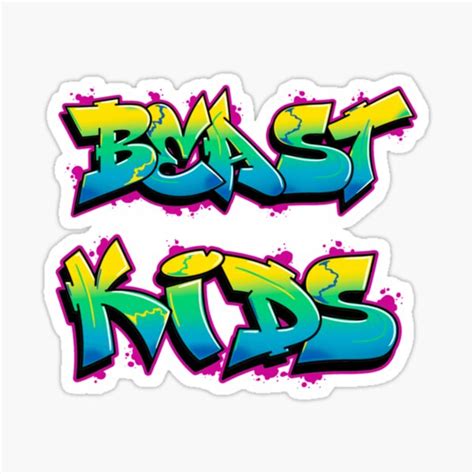 "Logo,logo beast,Mrbeast,beast,Kids,funny " Sticker for Sale by ...