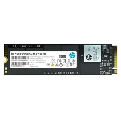 Unidad En Estado Solido HP EX900 Pro M 2 512MB PCIe Gen3 0 X4 NVMe 1 3