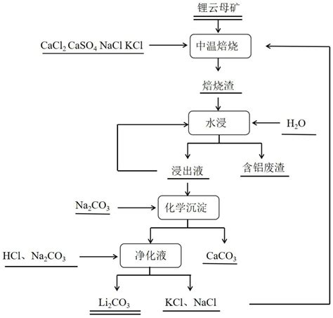 一种利用复合盐焙烧 水浸工艺从锂云母提取锂的方法