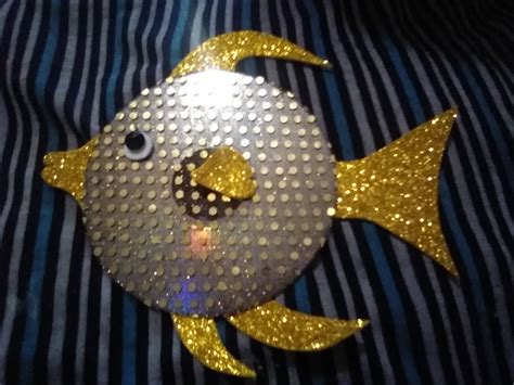 ESP ENG Como Hacer Lindo Pez Dorado Con CD How To Make Cute Goldfish