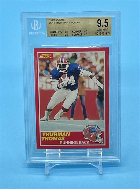 ️thurman Thomas Bills Hof 1989 Score 211 Rookie Card Rc Bgs 95 True