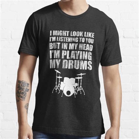 Funny Drummer Shirt Gift For Drummers T Shirt For Sale By Ihardalov