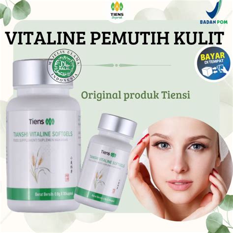 Vitaline Softgels 1 Botol Isi 30 Kapsul Suplemen Pemutih Kulit Cocok