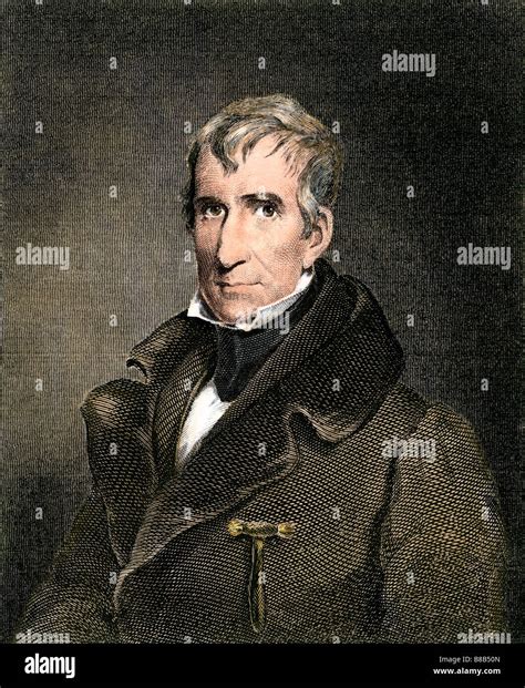 William Henry Harrison President Of The Us 1841 Hand Colored Engraving