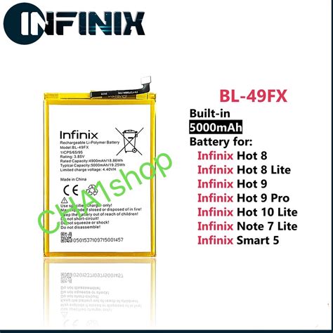 Infinix Hot I X X B Battery Bl Fx Mah