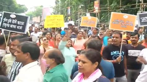 Nabanna Cholo Abhiyan Bengal BJP Workers Stage Protest Against TMC