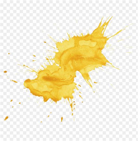 Transparent Yellow Color Splash Png