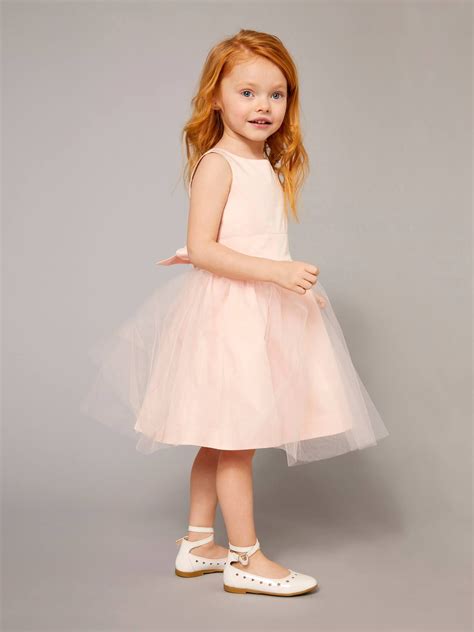 Robe De C R Monie Fille En Satin Et Tulle Rose Poudr Vertbaudet