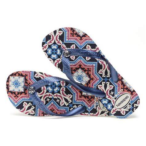 Havaianas Tongs Flip Flop Gracia White Navy Blue à Prix Pas Cher