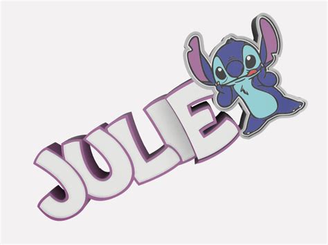 On Demand First Name Free Julie Stich By Didoucrazyfrog Makerworld