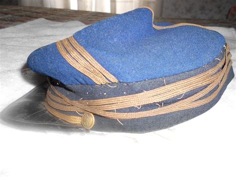 Authentic Civil War Confederate Officers Kepi 3 And 4 Rows Of Braid