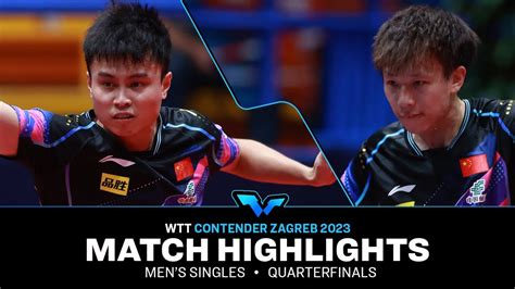 Zhou Qihao Vs Lin Gaoyuan Ms Qf Wtt Contender Zagreb Youtube