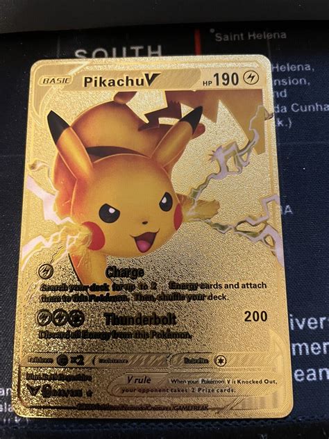 Pikachu V Gold Foil Pokemon Card Fan Art Values Mavin