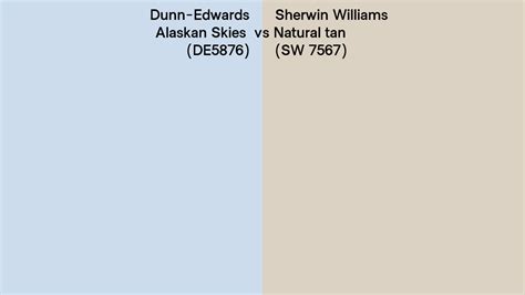 Dunn Edwards Alaskan Skies DE5876 Vs Sherwin Williams Natural Tan SW