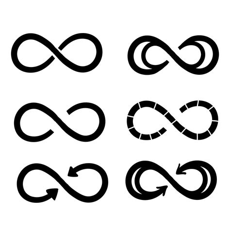 Infinity Symbols Eternal Limitless Endless Life Logo Or Tattoo Concepthand Drawn Doodle