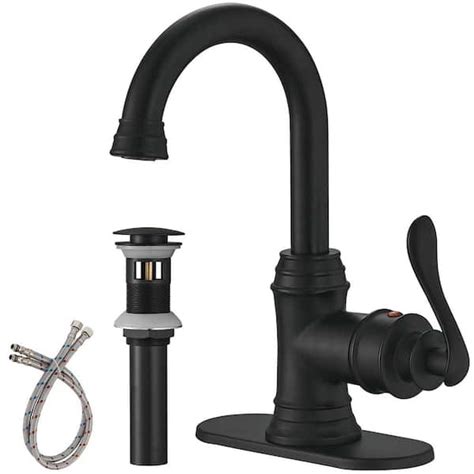 Bwe Single Hole Single Handle High Arc Bathroom Faucet With Swivel