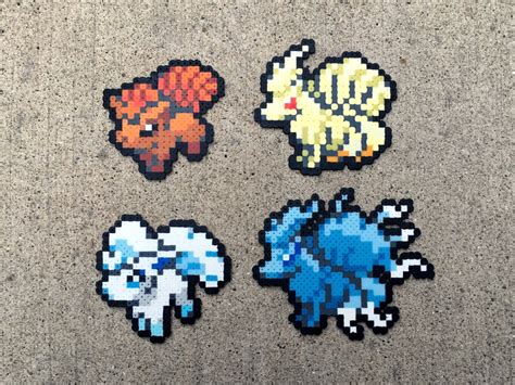 Vulpix Alolan Vulpix Ninetales Alolan Ninetales Pokemon Perler Bead