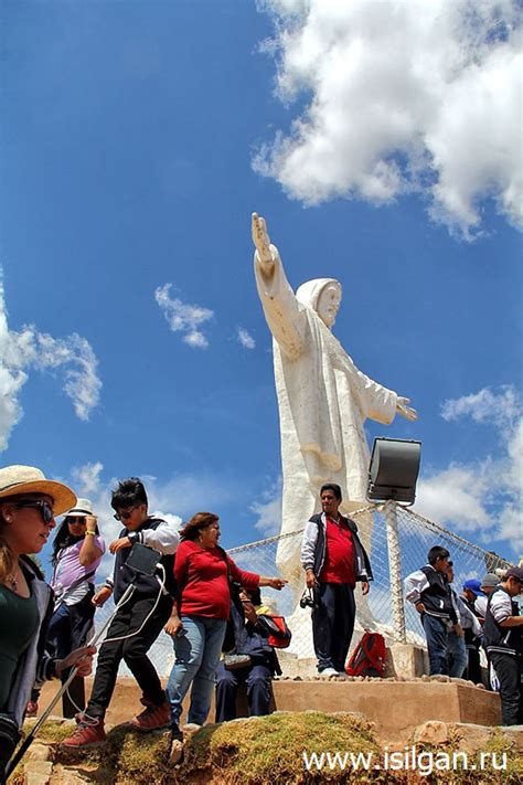 Статуя Белого Христа Cristo Blanco Город Куско Перу